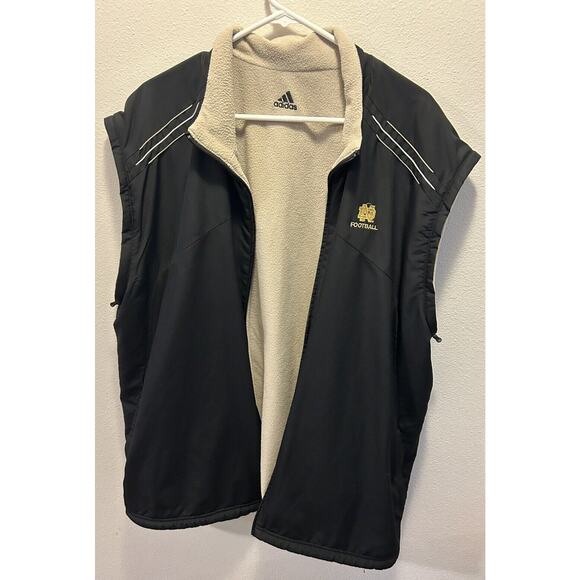 Vintage Adidas Climawarm Jacket/vest Notre Dame Fighting Irish Men's No Tag Sz - Picture 8 of 10